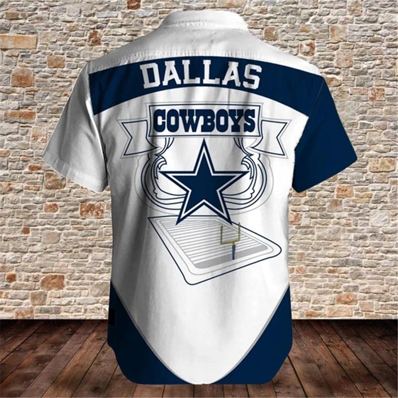 New '47 Dallas Cowboys Shirt Mens Medium Blue Short Sleeve NFL Football Top