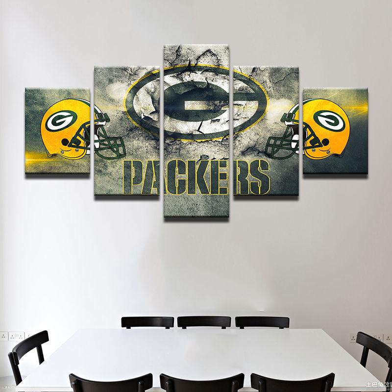 Green Bay Packers Canvas Wall Art Cheap For Living Room Wall Decor 2 – 4  Fan Shop