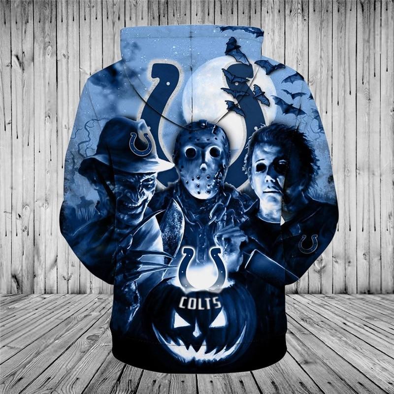 18% OFF Indianapolis Colts Hoodies 3D Halloween Horror Night
