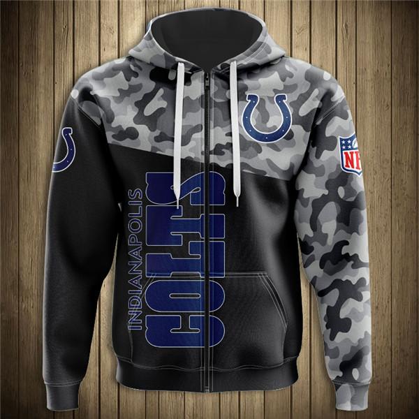 Indianapolis Colts Sweatshirt Mens 6XL Gray Hoodie Pullover Sweater Majestic