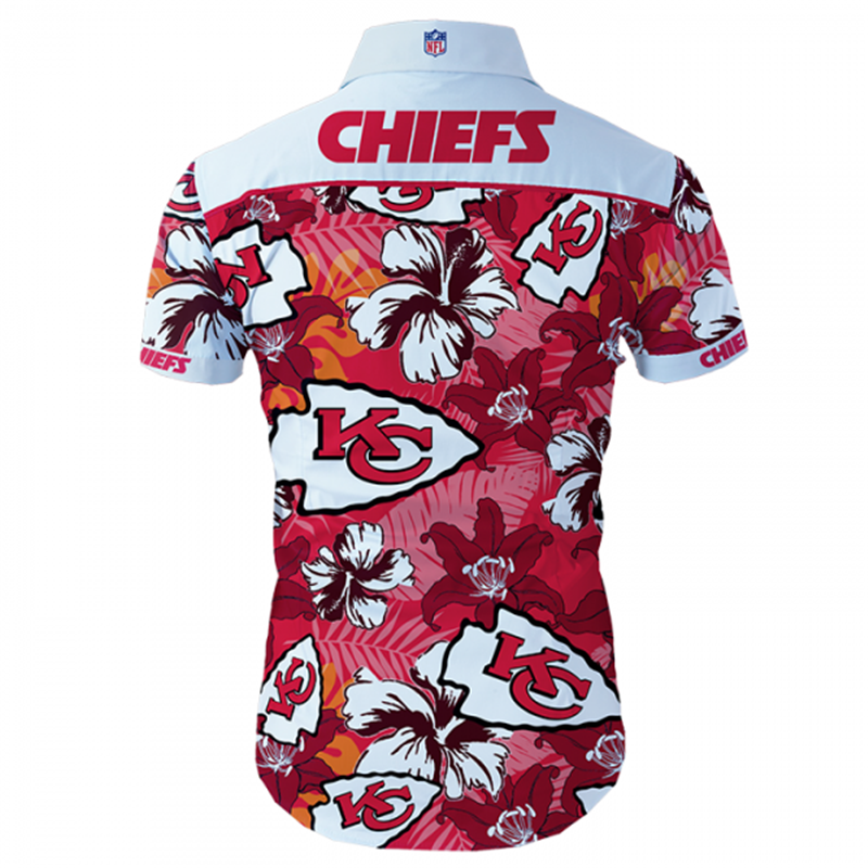 Chiefs Hawaiian Shirt Tropical Floral Football NFL Kansas City