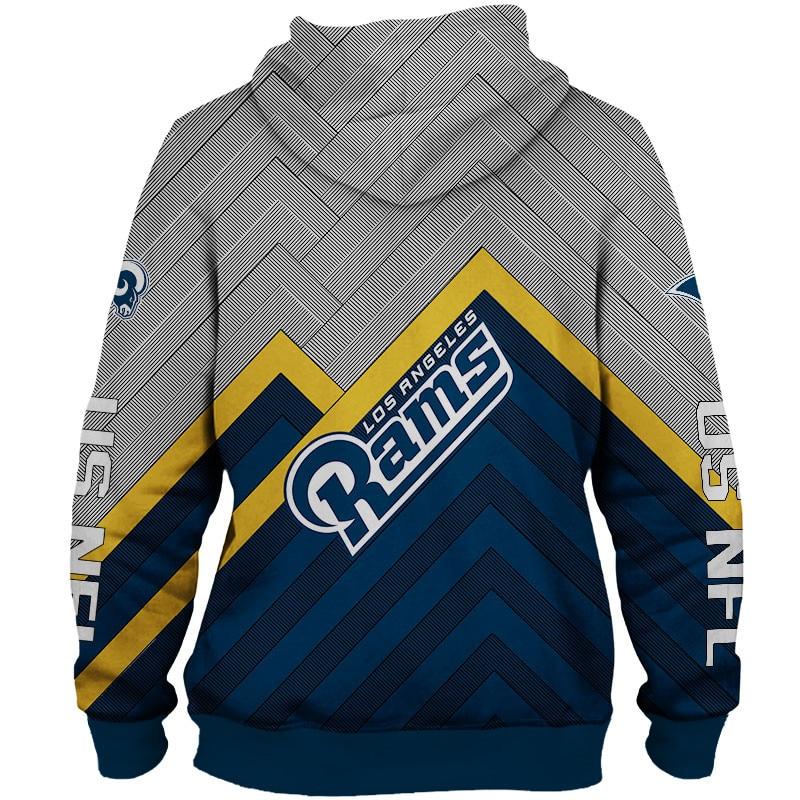 20% OFF Men's Los Angeles Rams Hoodies Cheap 3D Sweatshirt Long