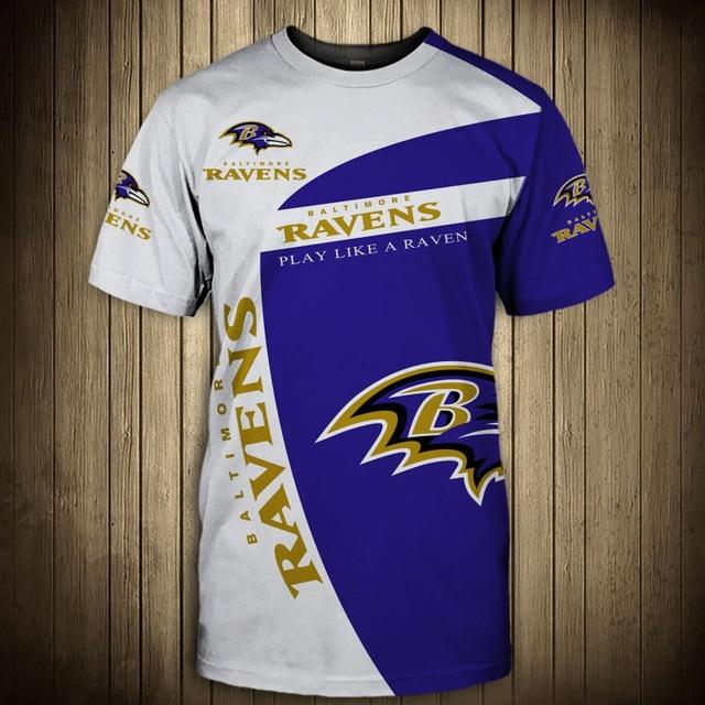 24% SALE OFF Men's Baltimore Ravens T Shirt 3D Short Sleeve Play