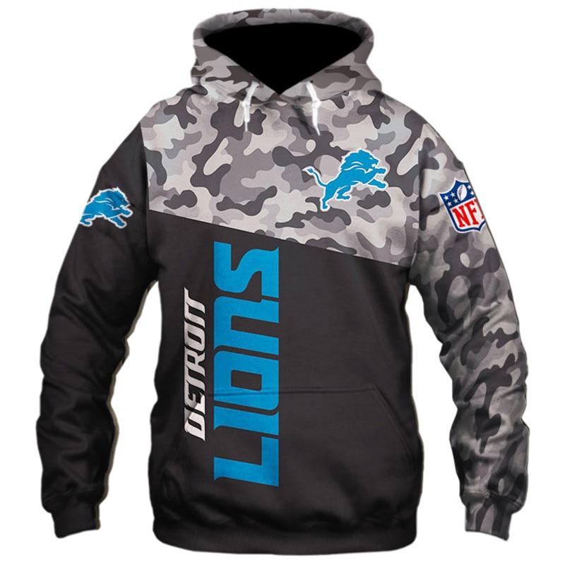 Detroit Lions Nfl Football Lions Smoke 3d Hoodie For Men For Women