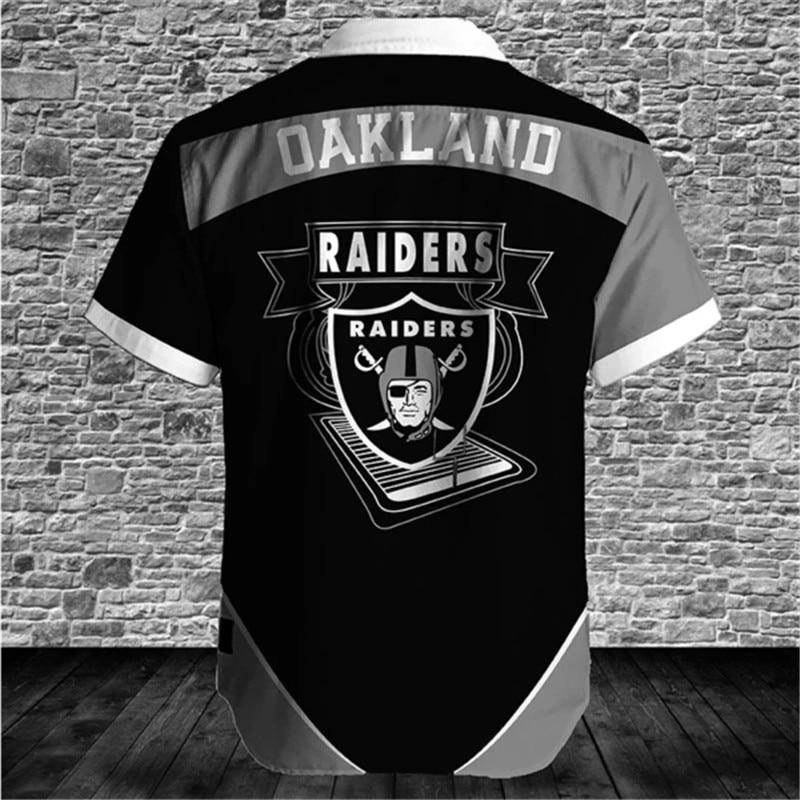 20% OFF Men's Oakland Raiders Shirts Fireball Button Short Sleeve – 4 Fan  Shop