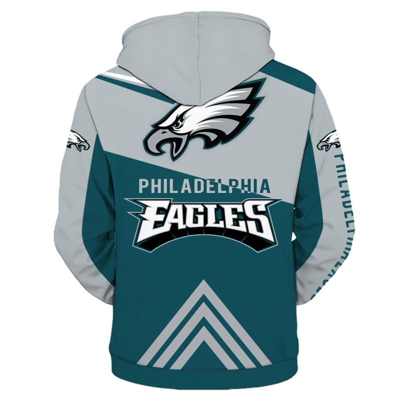 Philadelphia Eagles Hoodie 3D Broken USA Flag Logo Philadelphia