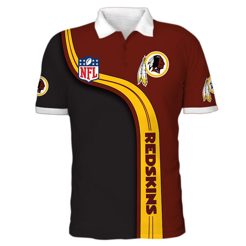 25% SALE OFF Men's Washington Redskins Polo Shirt 3D