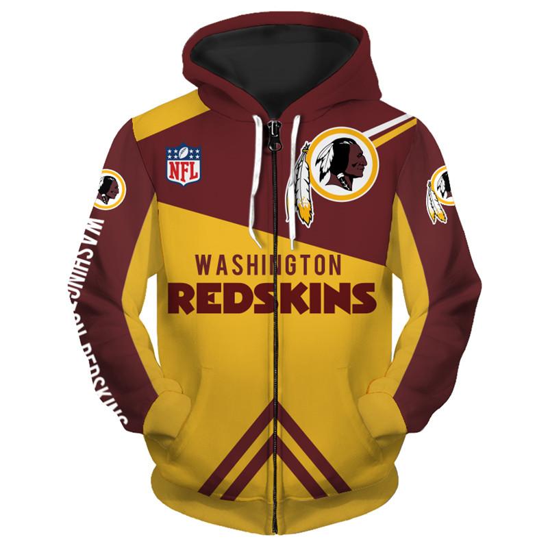 Men's Washington Redskins Hoodies 3D, Zip Hoodies – 4 Fan Shop