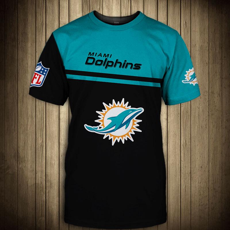 24% SALE OFF Miami Dolphins T Shirt Mens 3D Short Sleeve Fins Up