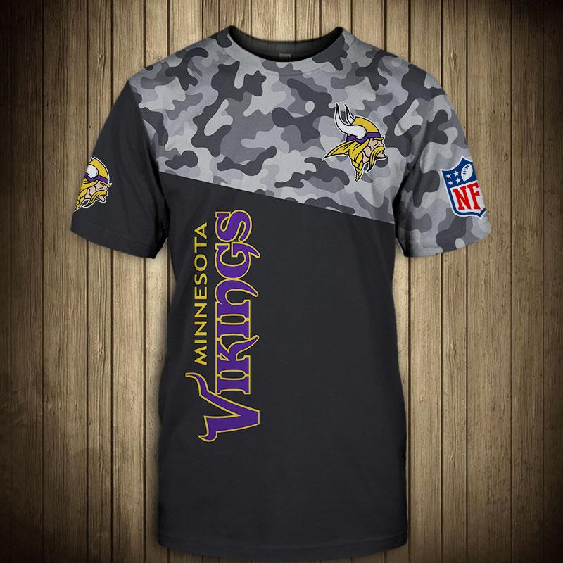 20% SALE OFF Minnesota Vikings Military T Shirt 3D Short Sleeve