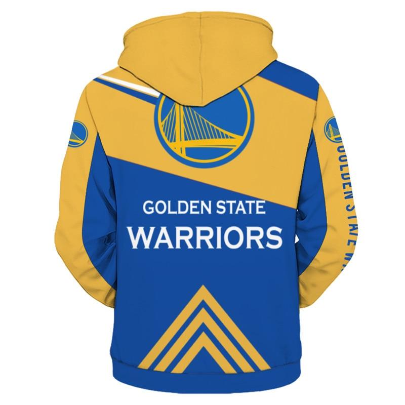 Golden State Warriors NBA Blue Graphic Pullover Hoodie Men's Size XXL  Basketball