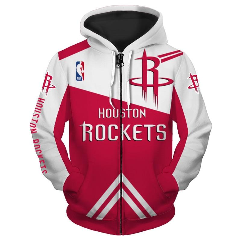 Men Houston Rockets Hoodie Zip Up Sweatshirt For Sale – 4 Fan Shop