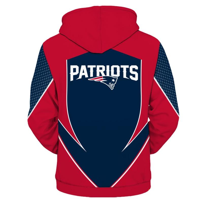 16% OFF NFL Hoodies 3D New England Patriots Zip Up Hoodies Sweatshirt – 4  Fan Shop