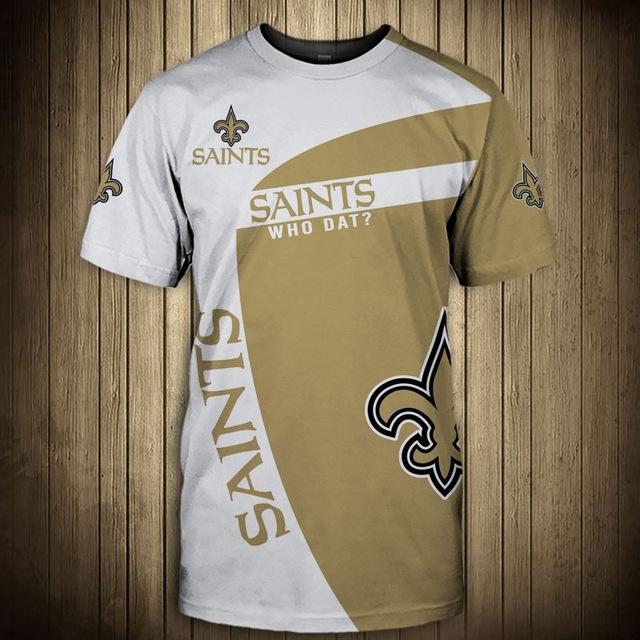 24% SALE OFF New Orleans Saints Mens T shirt Short Sleeve Who Dat – 4 Fan