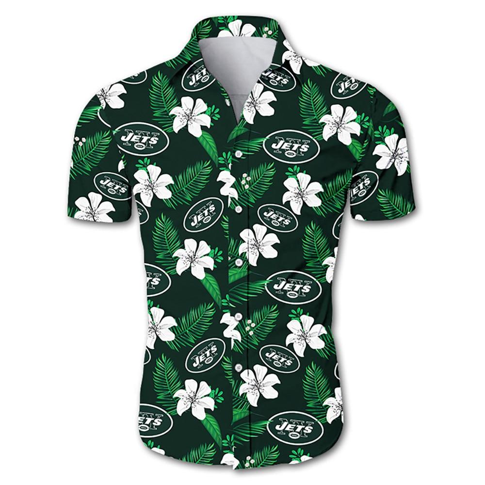 20% SALE OFF New York Jets Hawaiian Shirt Floral Button Up – 4 Fan Shop