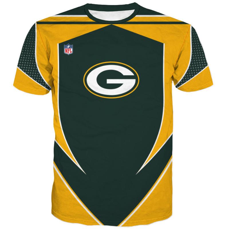NFL Football Green Bay Packers Men's T-shirt 3D Short Sleeve O