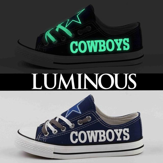 Dallas Cowboys Shoes For Sale Letter Glow In The Dark Shoes Cheap