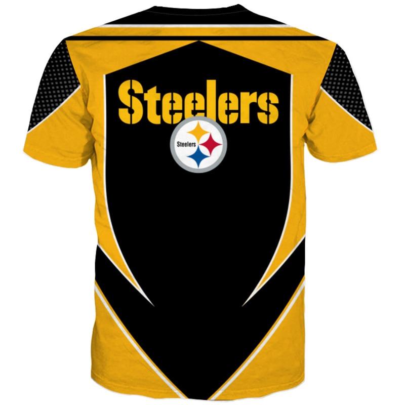 NFL Football Pittsburgh Steelers Men's T-shirt 3D short sleeve O Neck – 4  Fan Shop