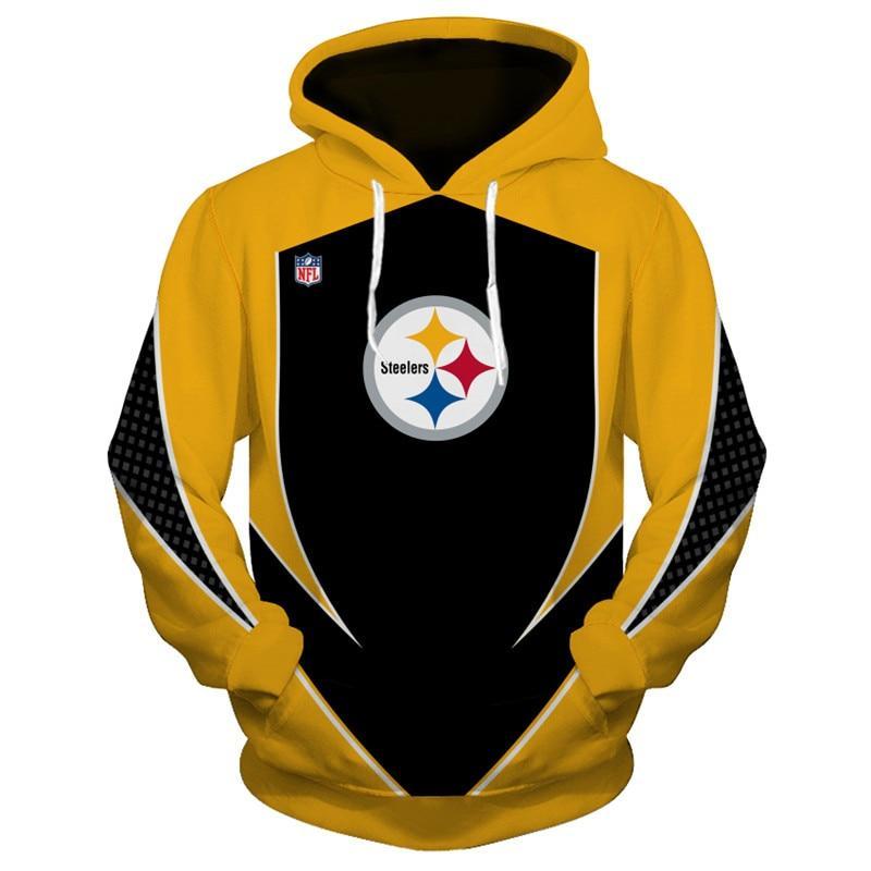 NFL Hoodies 3D Custom Pittsburgh Steelers Hoodies Mens Sweatshirt