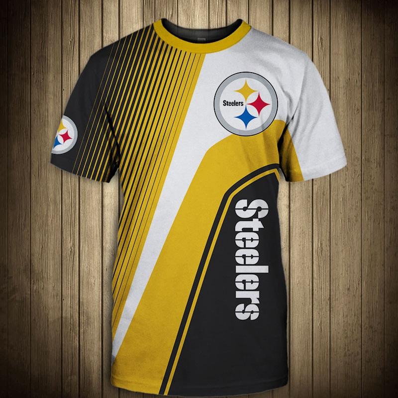 Lowest Price NFL T shirt 3D Pittsburgh Steelers T shirts Cheap – 4 Shop