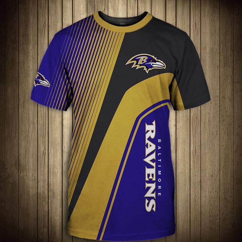 NFL T shirt Cheap 3D Custom Baltimore Ravens T shirt For Sale – 4