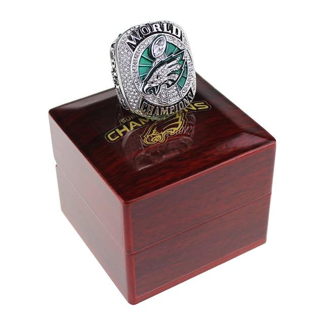 Philadelphia Eagles Shadowbox Framed Super Bowl LII Championship Ring 20x31