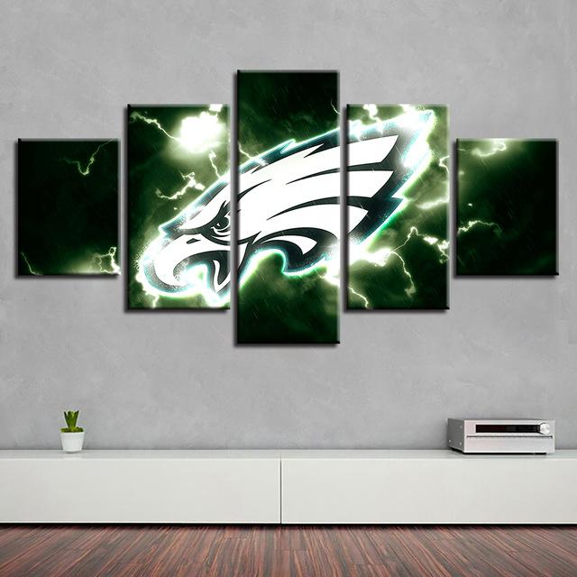 Philadelphia Eagles Glass Wall Art Watercolor For Sale