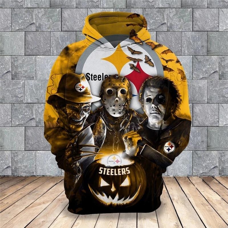 18% OFF Pittsburgh Steelers Hoodies 3D Halloween Horror Night Sweatshirt –  4 Fan Shop