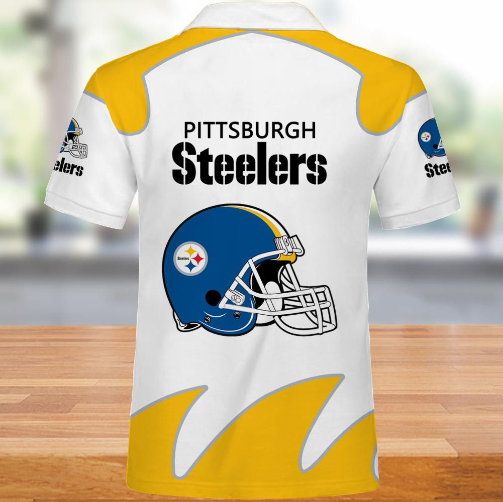 25% OFF Pittsburgh Steelers Men's Polo Shirts White