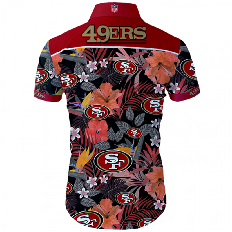 San Francisco 49ers NFL Hawaiian Shirt Graphic American Flag 3D Printed  Short Shirt Best Gift For Fans