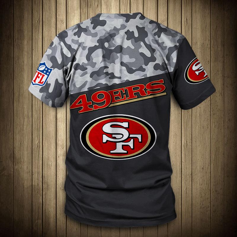 San Francisco 49ers Camouflage Veteran 3d Personalized Baseball Jacket -  Teeruto