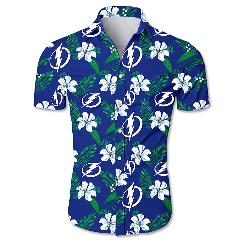 Tampa Bay Lightning NHL Hot Design Custom Name Hawaiian Shirt For Fans