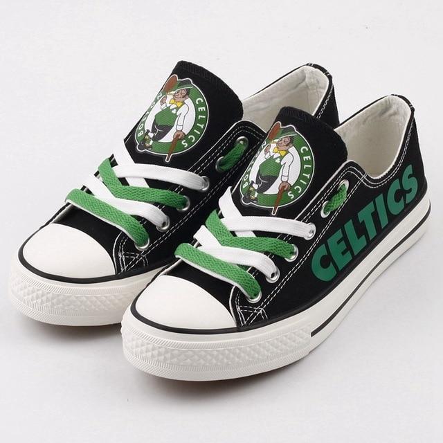 Boston Celtics Curved Letter Reze Shoes Celtics Gifts - Teexpace