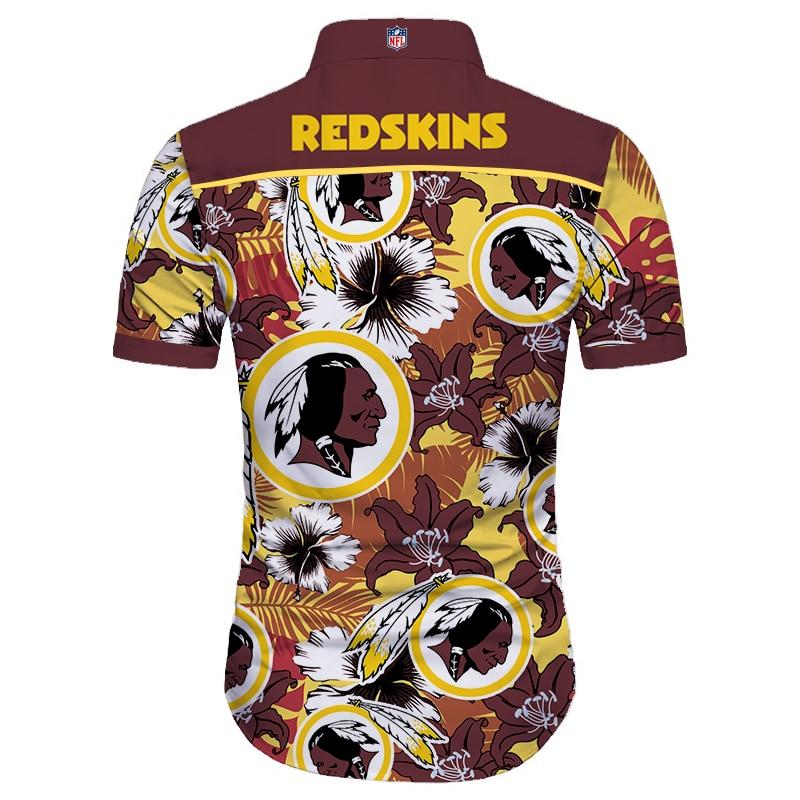 Men s Washington Redskins Hawaiian Shirt - Limotees