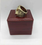 Left side of the 1998 Atlanta Falcons NFC Championship Ring Replica showing detailed engravings of the NFC Championship and team achievements, crafted in gold Zinc Alloy with fine craftsmanship.