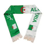 Scarf with Algerian flag design on a white background