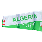 Algeria Scarf with 'Algeria' text and flag design on a white background