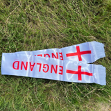 ENGLAND Supporter Scarf with red 'England' text and crosses on grass