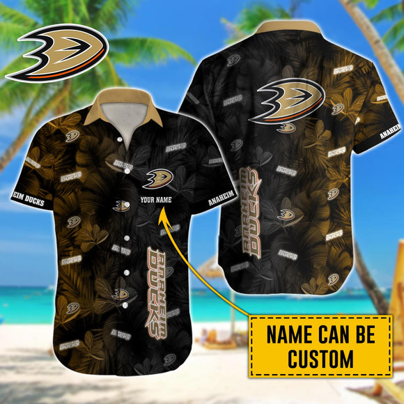 Anaheim Ducks Hawaiian Shirt Custom Name
