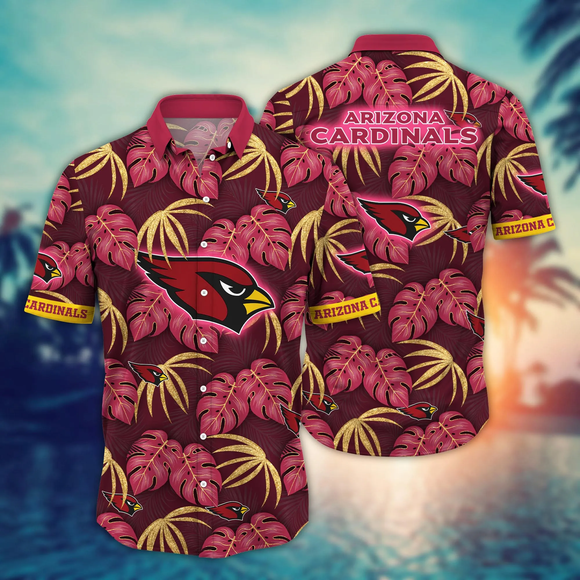 20% OFF Arizona Cardinals Hawaiian Shirt Leafs Printed For Men