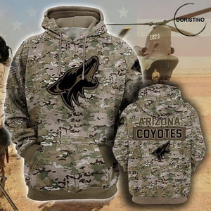 [SALE] 18% OFF Arizona Coyotes Camo Hoodies 3D For Men Women