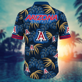 Arizona Wildcats Hawaiian Shirt Leafs Printed For Men