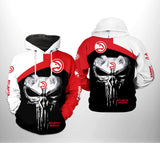 [SALE] 18% OFF Best Atlanta Hawks Skull Hoodie For Men Women