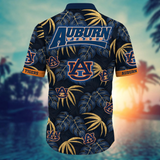 Auburn Tigers Hawaiian Shirt Leafs Printed For Men