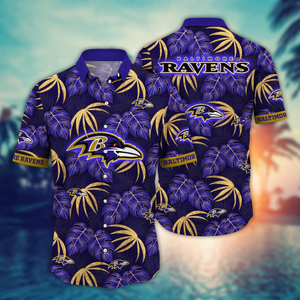 20% OFF Baltimore Ravens Hawaiian Shirt Leafs Printed For Men