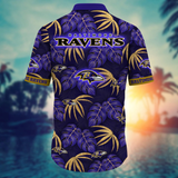 20% OFF Baltimore Ravens Hawaiian Shirt Leafs Printed For Men