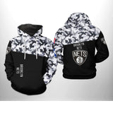 [SALE] 18% OFF Black Brooklyn Nets Camo Hoodie For Men Women