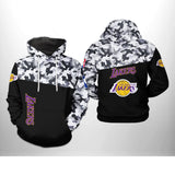 [SALE] 18% OFF Black Los Angeles Lakers Camo Hoodie For Men Women