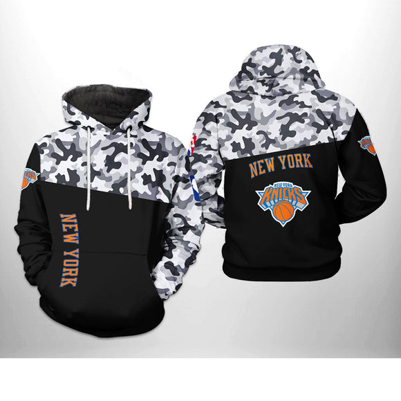 [SALE] 18% OFF Black New York Knicks Camo Hoodie For Men Women