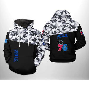 [SALE] 18% OFF Black Philadelphia 76ers Camo Hoodie For Men Women